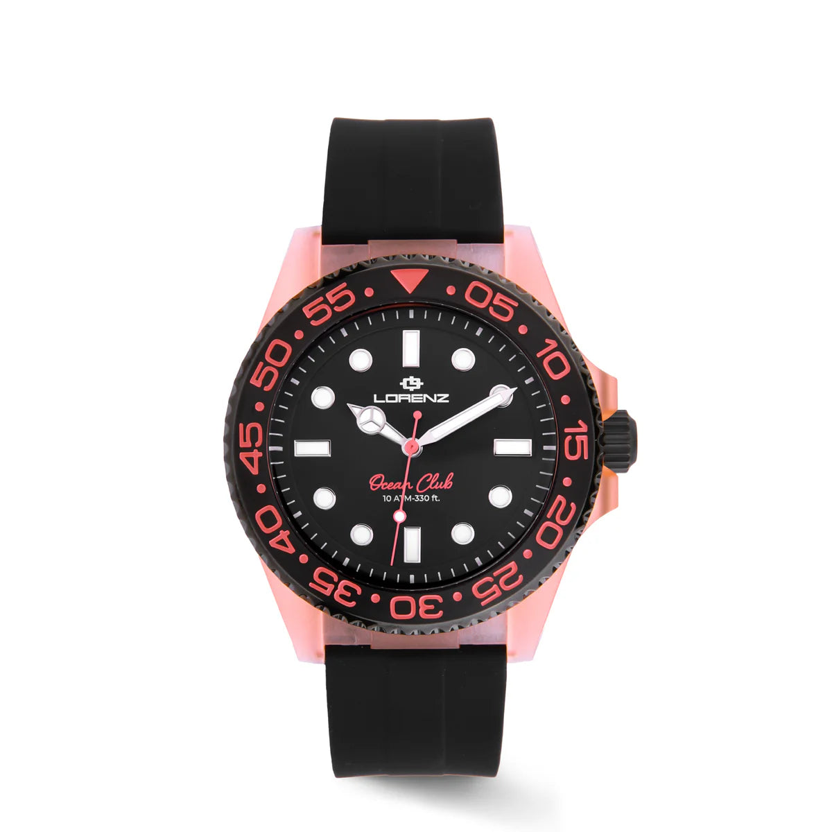 Orologio Lorenz Ocean Club Pink Lobster Caucciù Nero