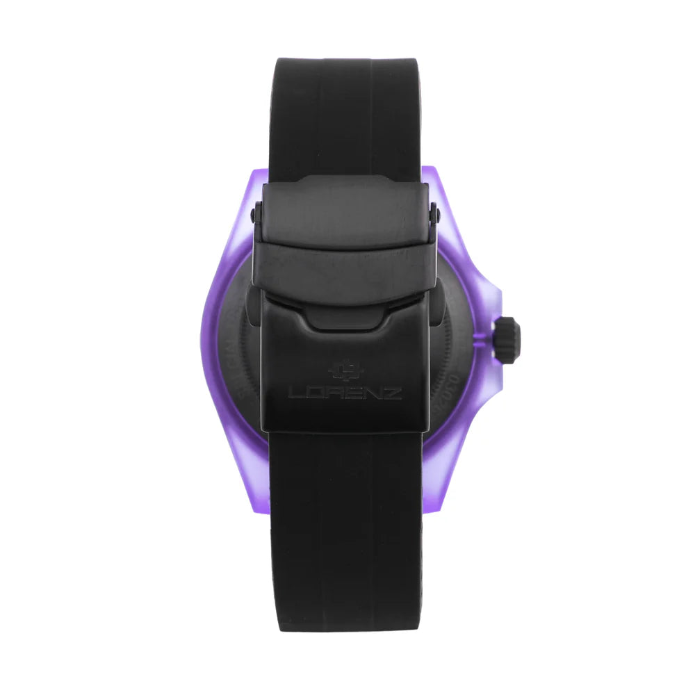 Orologio Lorenz Ocean Club Purple Orchid Caucciù Nero