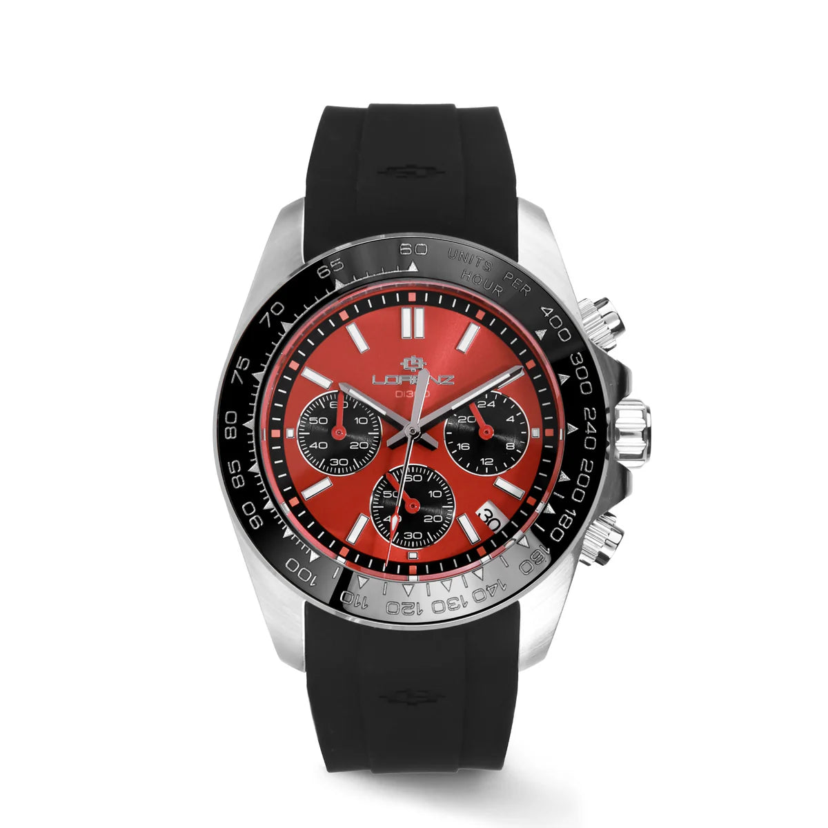 LORENZ DI300 CHRONOGRAPH 030274RS – CRONOGRAFO SUBACQUEO 300 METRI QUADRANTE ROSSO