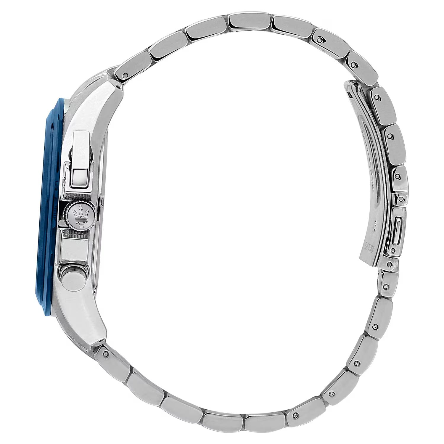 Maserati Traguardo Cronografo 43 mm Blu con Bracciale in Acciaio
