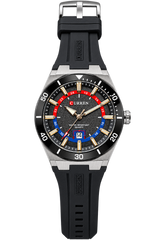 Orologio Curren Caucciù Nero Quarzo