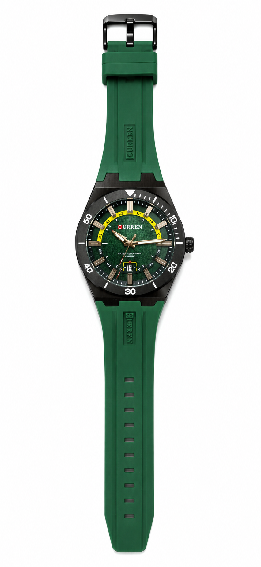 Orologio Curren Caucciù Verde Quarzo