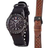 KIENZLE BLITZ Chrono KC429B – Cronografo Uomo Sportivo Nero con Doppio Cinturino