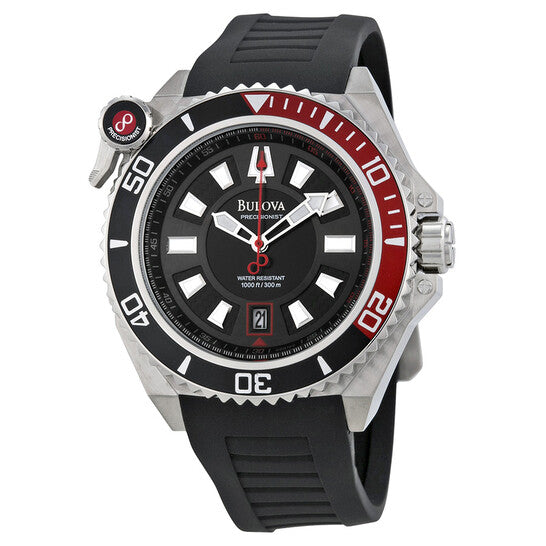 Orologio da uomo Precisionist Catamount con quadrante nero e lunetta Coke