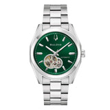 Orologio Bulova Surveyor Acciaio OpenHeart Quadrante Verde