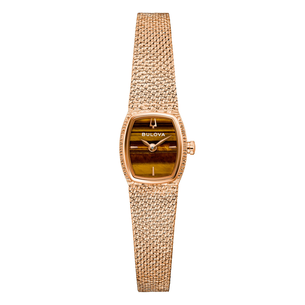 Orologio Bulova Lady Goddess of Time Oro Rosa con Quadrante in Occhio di Tigre
