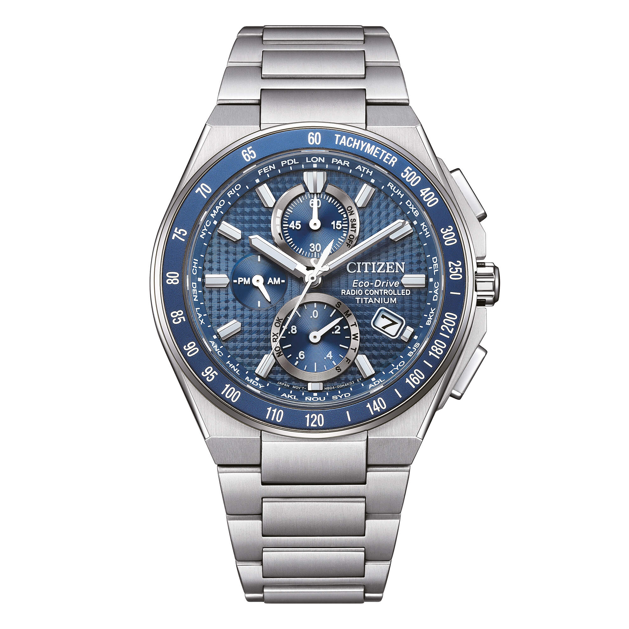 Citizen Radiocontrollato H804 Super Titanium Eco-Drive Blu