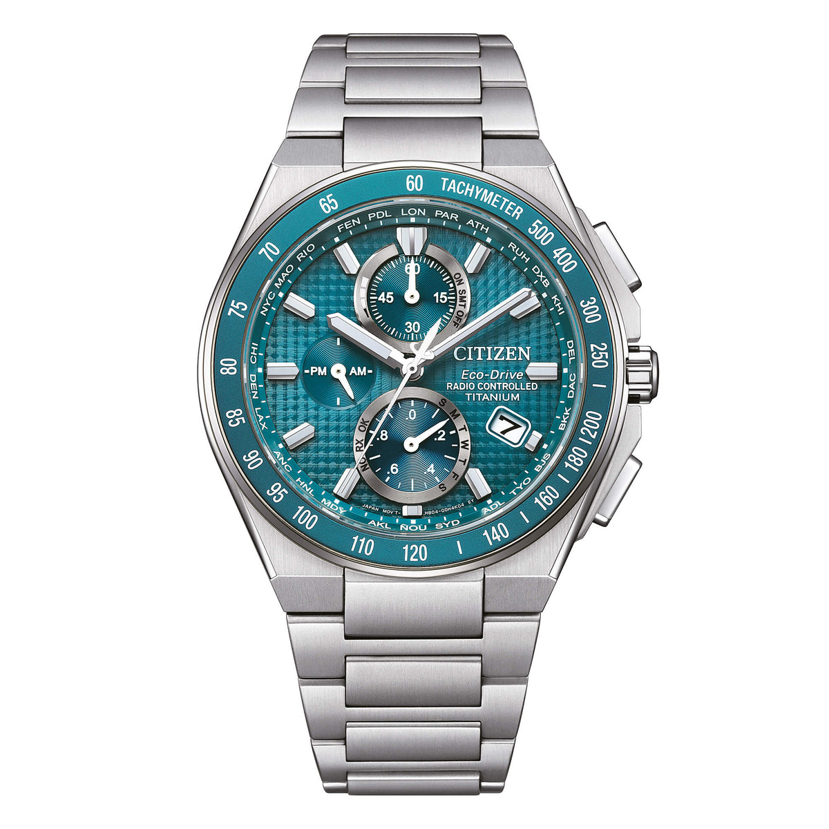 Citizen Radiocontrollato H804 Super Titanium Eco-Drive Turchese