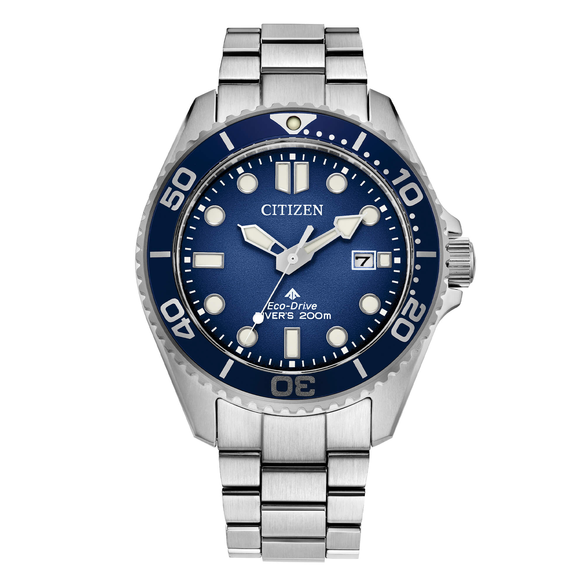 Orologio Citizen Diver's Eco Drive 200 mt 40mm Quadrante Blu