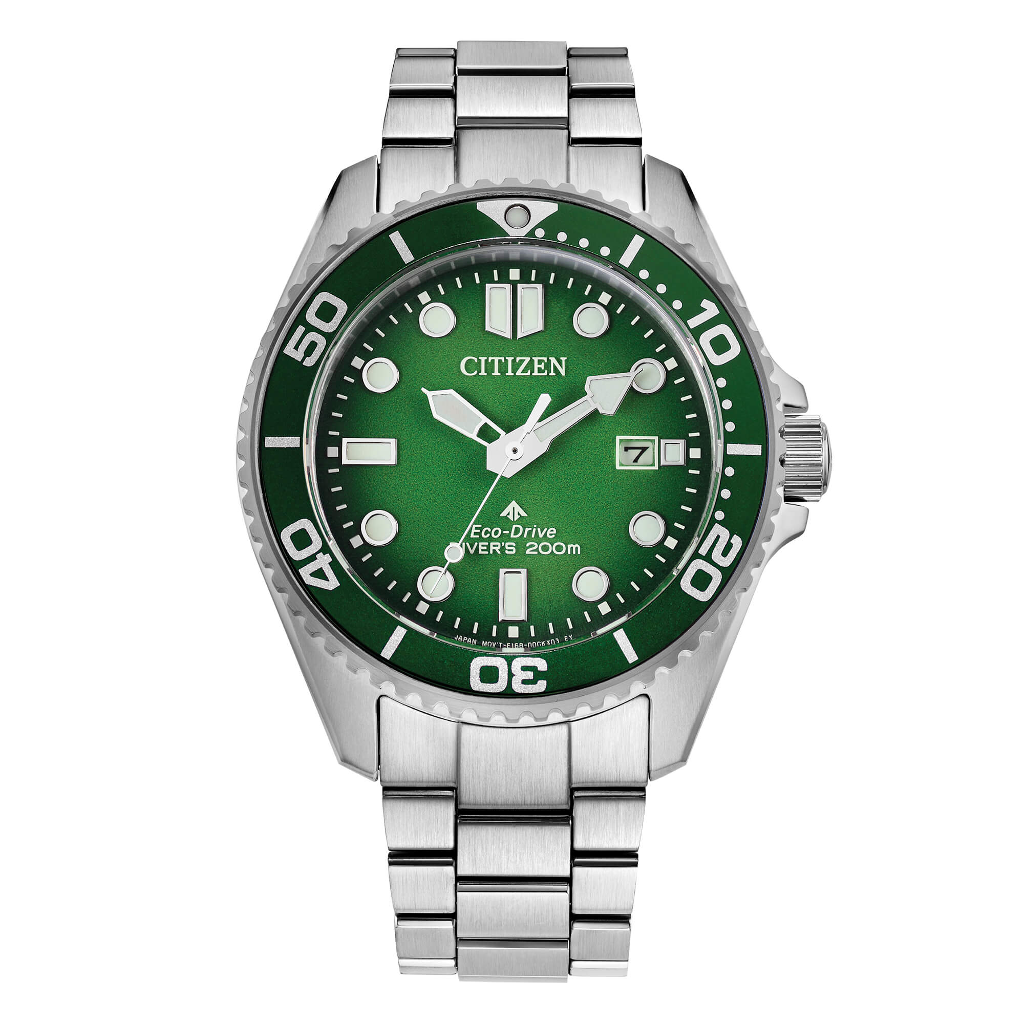 Orologio Citizen Diver's Eco Drive 200 mt 40mm Quadrante Verde