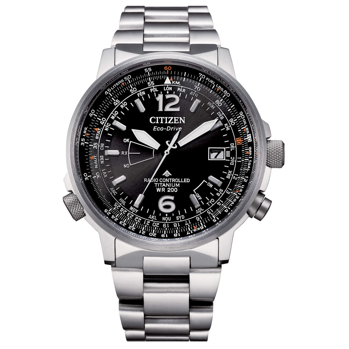 Citizen Pilot Super Titanio Radiocontrollato Eco-Drive Black