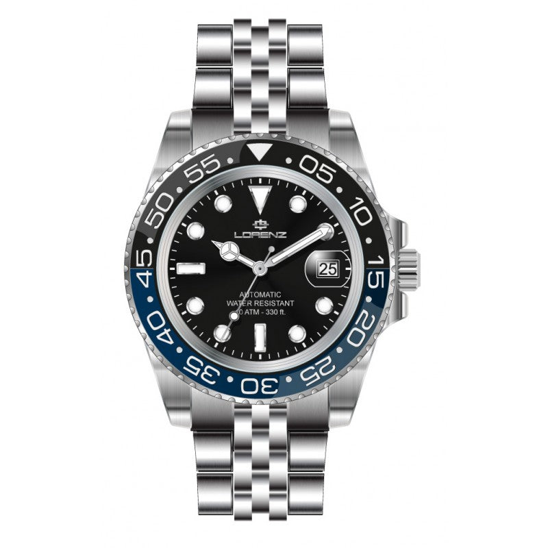 Orologio Lorenz Automatico Stile Batman Acciaio