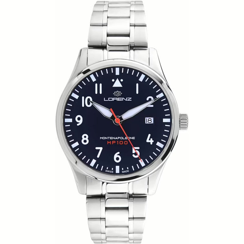 Oologio Lorenz Montenapoleone Quadrante Blu Acciaio SwissMade