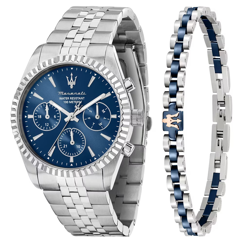Orologio Maserati Competizione R8853100048 – Multifunzione Blu Acciaio