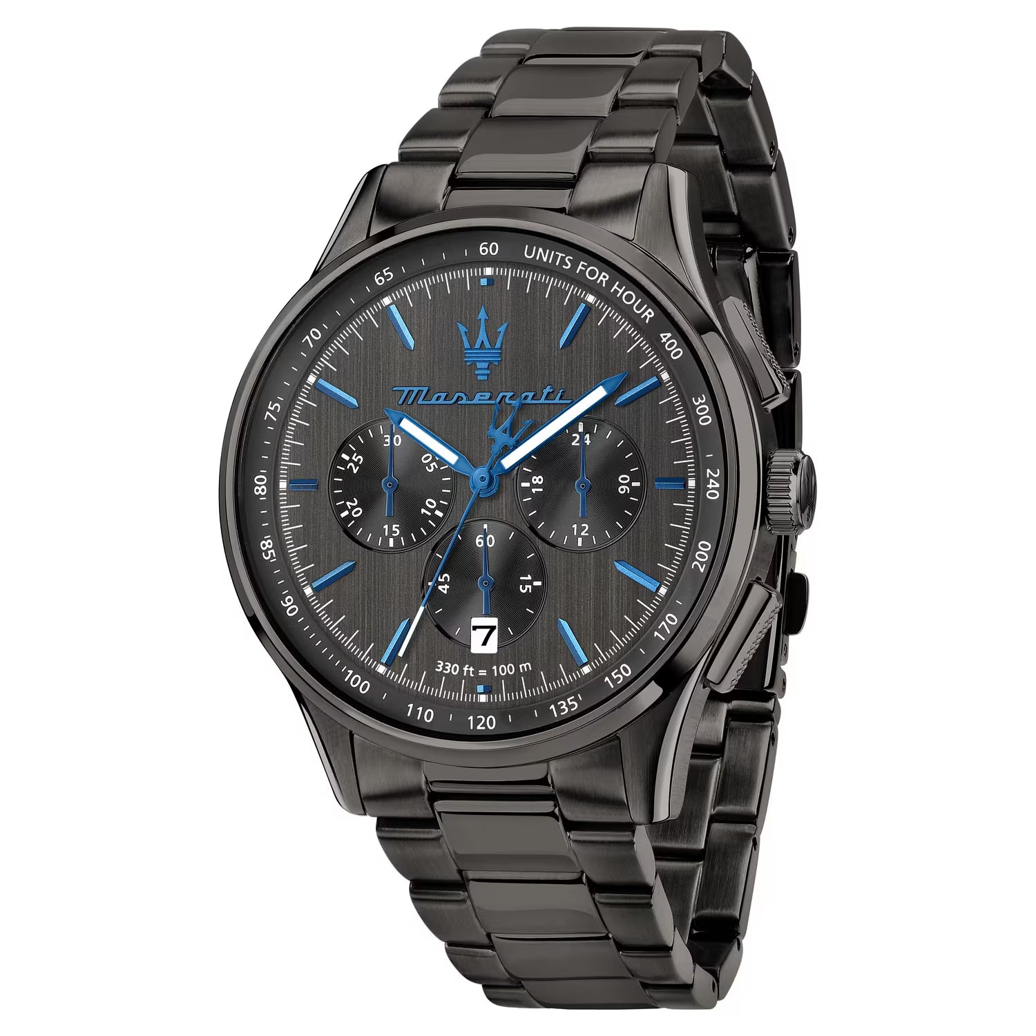 Maserati Dark Edition Sorpasso Cronografo 42 mm Dark Gun con Dettagli Blu