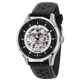Maserati Sorpasso Automatic Skeleton 42 mm Acciaio e Pelle Nera