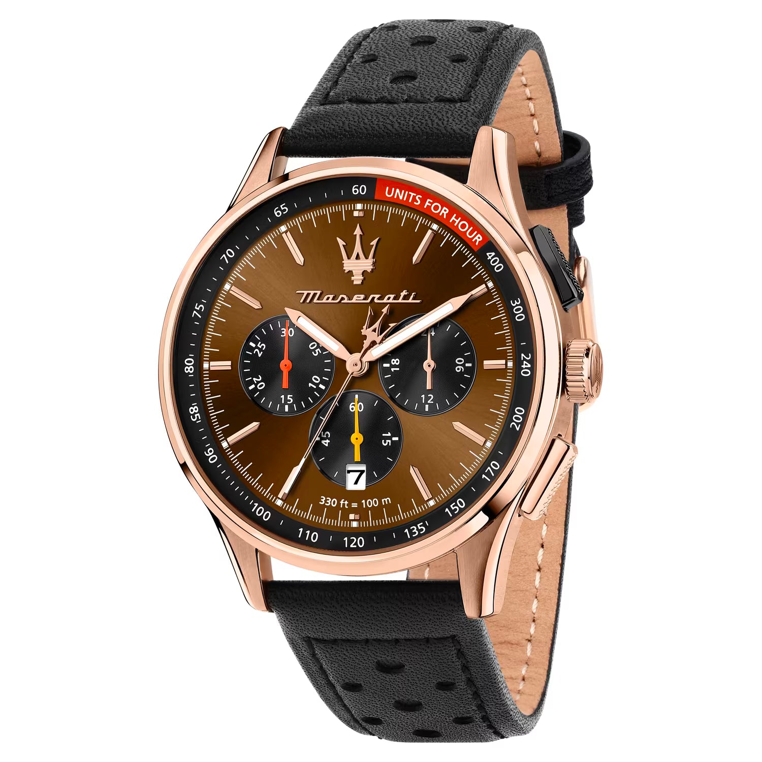 Maserati Sorpasso Cronografo 42 mm Oro Rosa con Quadrante Brown Sunray