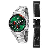 Maserati Sorpasso Cronografo Laurea Edition 42 mm Verde con Doppio Cinturino