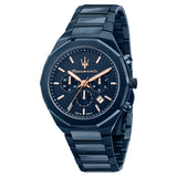Maserati Stile – Cronografo Uomo 45 mm Blu e Acciaio