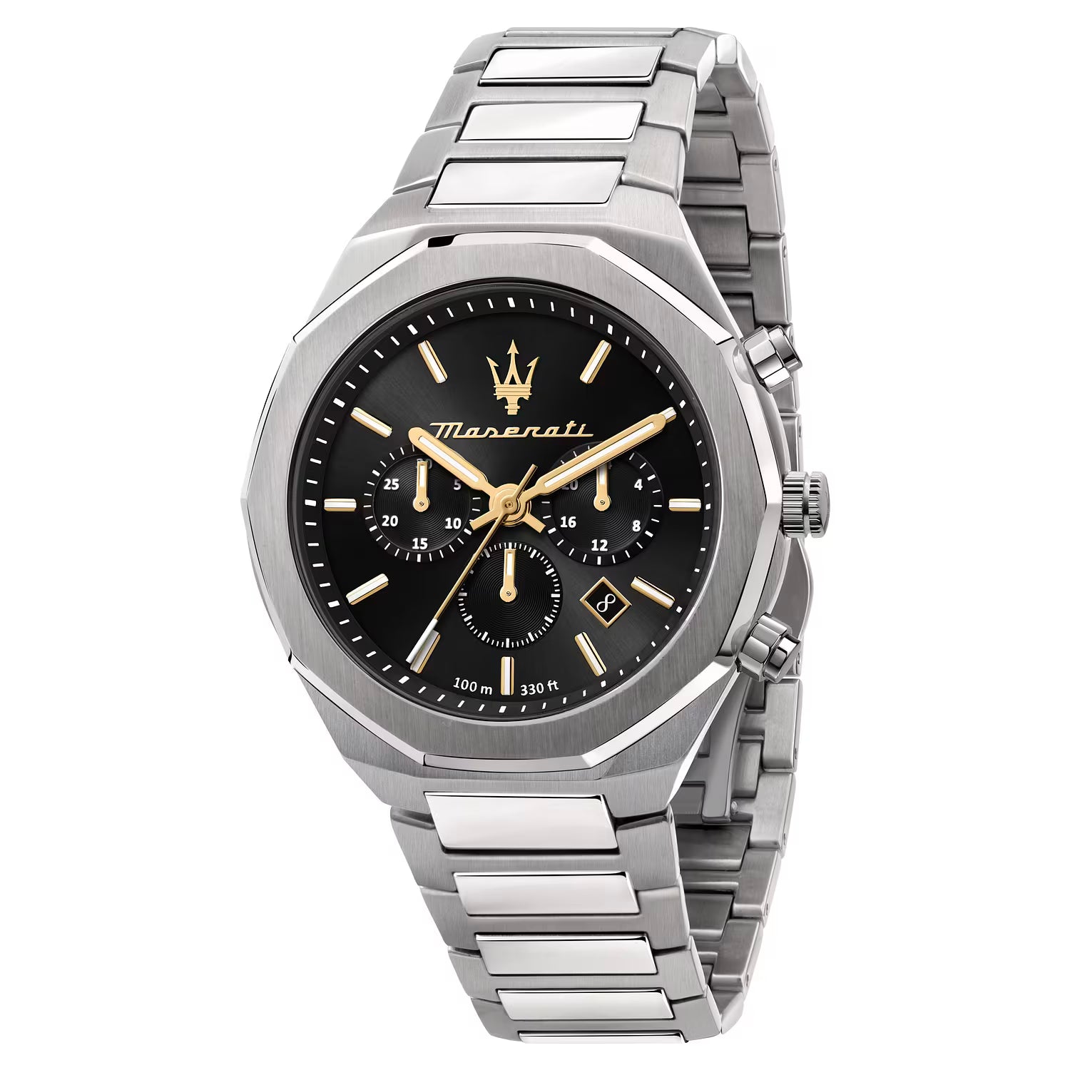 Maserati Stile Cronografo Laurea Edition 45 mm Nero con Dettagli Oro
