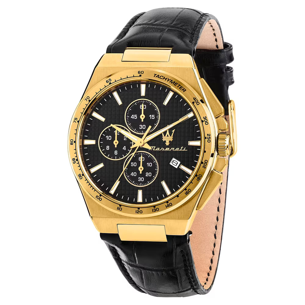 Maserati Velocità Slim Cronografo Uomo Gold & Black 41 mm