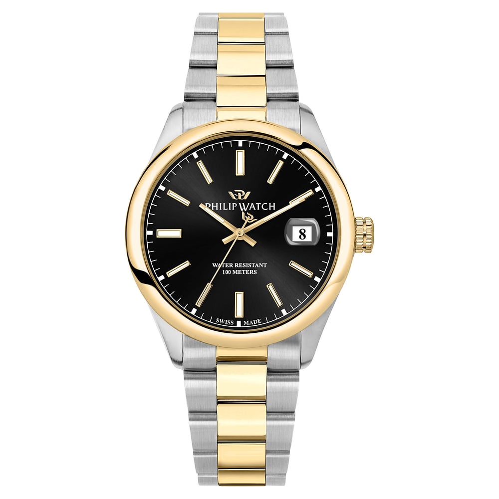 Orologio philip watch Caribe Bicolore Acciaio Oro Quadrante Nero