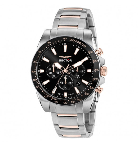 Sector 450 Chronograph Black & Rose Gold